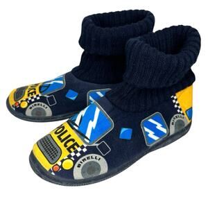 DKR Boys School Slippers Shoes Winter Pull On Sz 32 Made Spain Police Birelli